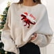 thumbnail image 1 of Sudaderas para mujer, suéteres navideños para fiestas, divertidos, con estampado gráfico, cuello redondo, manga larga, sudaderas modernas., 1 of 6