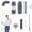Grey 6 Pcs, variant on Extendable Bendable Microfiber Duster with Stainless Steel Telescoping Pole, Washable Dust Remover for Ceiling, Fan, Cobweb & High Corner Cleaning