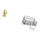 thumbnail image 5 of Escultura de gallo, figura de resina, adorno decorativo de animal, cesta organizadora de pared colgante, alambre de metal rústico para regalo, hogar., 5 of 8