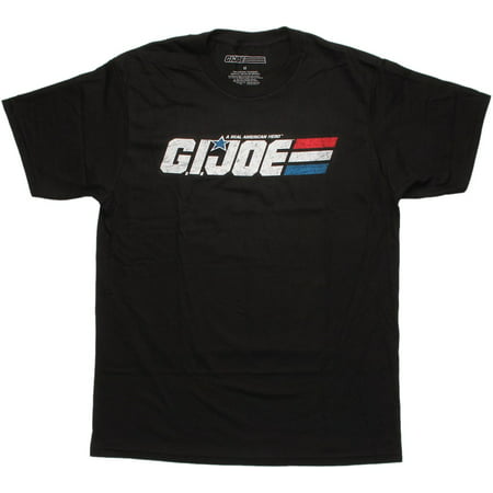 GI Joe Distressed Logo Black T Shirt Sheer