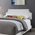 thumbnail image 7 of Corene Full Vinyl Platform Bed with Round Splayed Legs White, 7 of 7