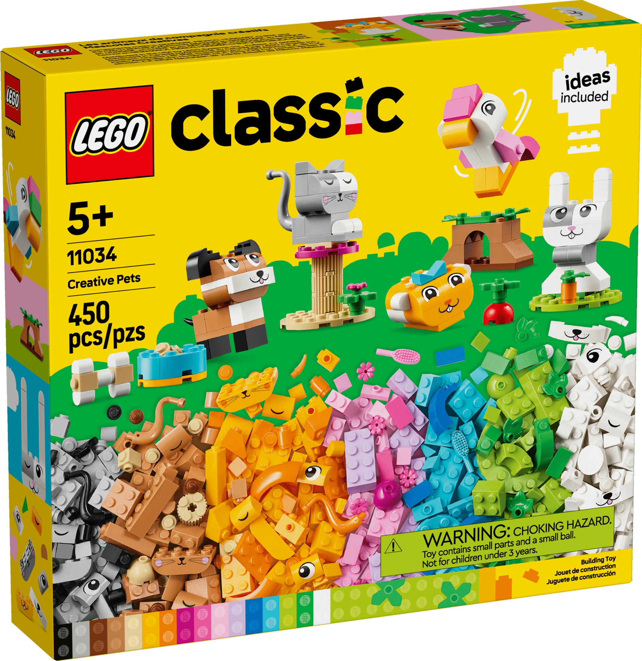 LEGO CLASSIC 11034 ANIMALI DOMESTICI CREATIVI, GIOCATTOLO PER BAMBINI DI 5+  ANNI PER COSTRUIRE CANE, GATTO E ALTRI ANIMALI - Toys Center