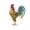 Yellow, variant on Garden Rooster Stake, Gray Flat Rooster Decoration Outdoor Yard Lawn Pathway Garden Accent, Weather Resistant Decorative Rooster Ground Insert For Farmhouse Patio Outdoor