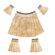 thumbnail image 5 of 3X Traje de Falda de Hierba Hawaiana de Brazo EláStico Cubierta de Pies Falda de Hierba Hula Traje de Baile Playa Vacaciones de Verano Fiesta de Bodas Favor (Color Paja), 5 of 5