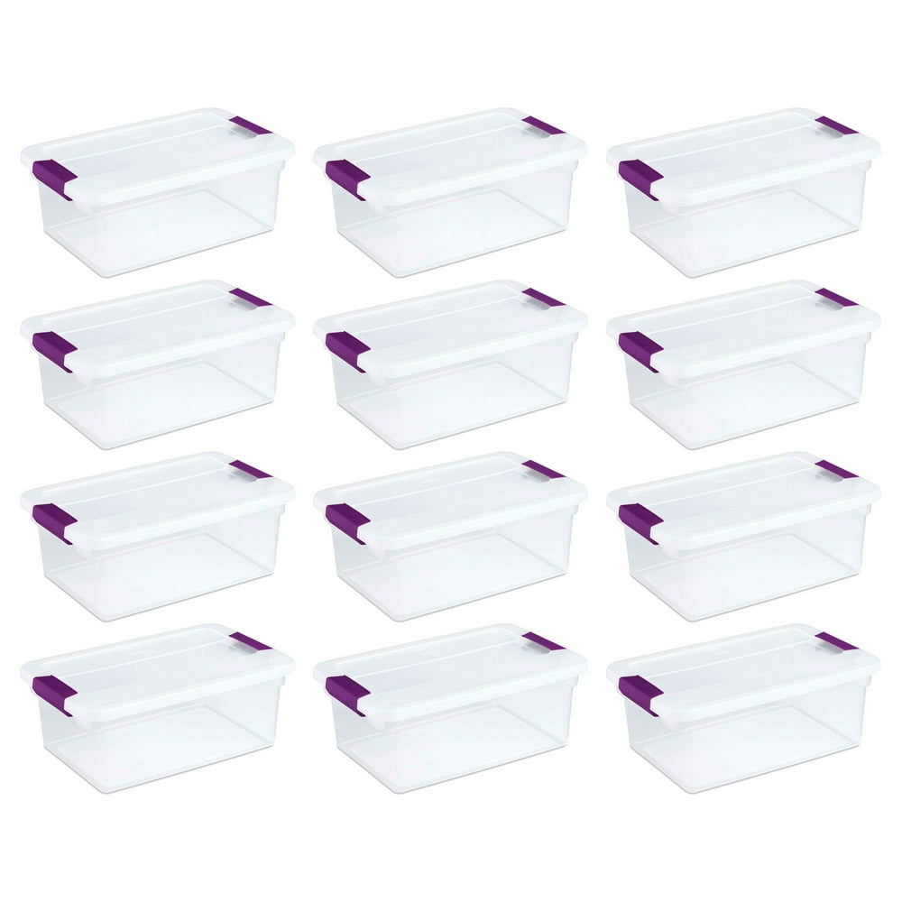 Sterilite 1753 15Quart Clear View Latch Box Storage Tote Containers