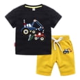 thumbnail image 2 of LYMAYTER Toddler Baby Boys Casual Cartoon Cotton Shorts Sets Kids Summer Short Sleeve T Shirt and Shorts Set for 1-8T, 2 of 10