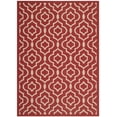 thumbnail image 2 of Safavieh Courtyard Lavern Geometric Indoor/Outdoor Area Rug, Red/Bone, 5'3" x 7'7", 2 of 9