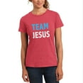 thumbnail image 1 of Team Jesus Womens Soft Heather T Shirt Heathered Watermelon LG, 1 of 1