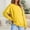 Yellow, variant on Fznquz Sweatshirts for Women Plain Orange Casual Winter Pullover Tops Solid Color V Neck Long Sleeve Pullover