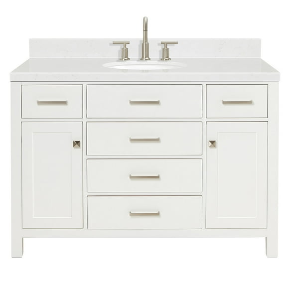 Ariel H048scqovo Bristol 48" Free Standing Single Basin Vanity Set - White