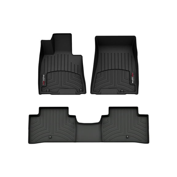 WeatherTech Custom Fit FloorLiners compatible with 2023-2025 Genesis Electrified GV70 - 1st & 2nd Row, Black