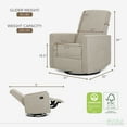 thumbnail image 3 of Evolur Raleigh Basic Glider |Recliner| Rocker, 3 of 6