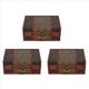 thumbnail image 1 of 3X Grande Bloqueo de Joyeria Baratija Caja de Regalo de Madera Hecha A Mano del Almacenamiento de la Vendimia, 1 of 8
