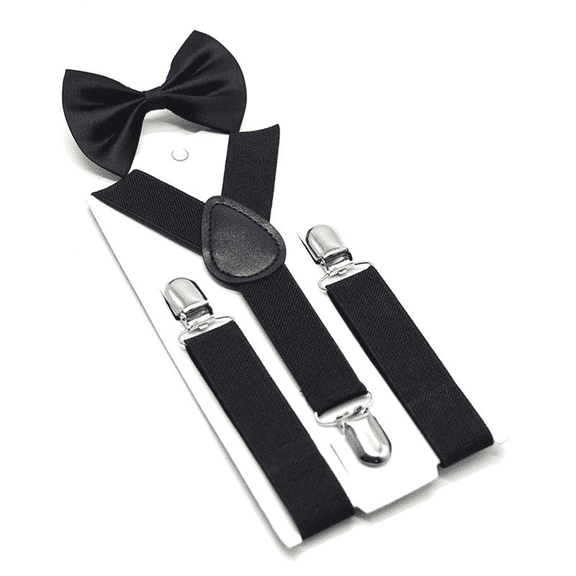 OQRKI 2026 New 2Pcs Child Suspenders Comfortable Elastic Band Suspenders for Child Fit for Kids Under 135Cm Kids Suspenders for School,Party,Playtime,2.5X65Cm,Black