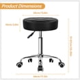 thumbnail image 2 of KKTONER Round Swivel Stool with Wheels Adjustable Height Drawing Salon Tattoo Work Office Massage Stool Chair Black, 2 of 4