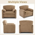thumbnail image 5 of Ktaxon Oversized Accent Chair Chenille Armchair Upholstered Reading Chair Comfy Single sofa for Bedroom, Office, Apartment, Dorm Khaki, 5 of 6