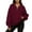 Wine, variant on Womens Oversized Sweatshirts Half Zipper Lapel Solid Long Sleeve Casual Plain Pullover Tops Black