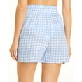 thumbnail image 2 of Frankies Bikinis Lou Gingham Drawstring Shorts, Blue, Medium, 2 of 2