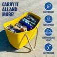 thumbnail image 3 of SUN NINJA Rubber Beach Bag - Extra Large Waterproof EVA Tote Bag with Comfortable Rope Handles for Beach, Boat, Pool, Outdoors & Travel - Washable, Sandproof & Anti-Skid Bottom Grip - Navy Blue, Tote, 3 of 8