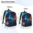 thumbnail image 3 of Naloa Red And Blue Fire Dragon C Canvas Backpack for Men Women Rucksack Casual Travel Daypack College Tote Satchel Bookbag for Teens-Small, 3 of 7