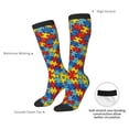 thumbnail image 5 of Womens Autism Awareness Puzzles Knee High Socks Comfy Thermal Boot Long Socks, 5 of 7