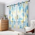 thumbnail image 6 of Watercolor Blue Yellow Flowers Semi Sheer Curtains for Living Room Bedroom Set of 2 Insulated Window Drapes, 6 of 6