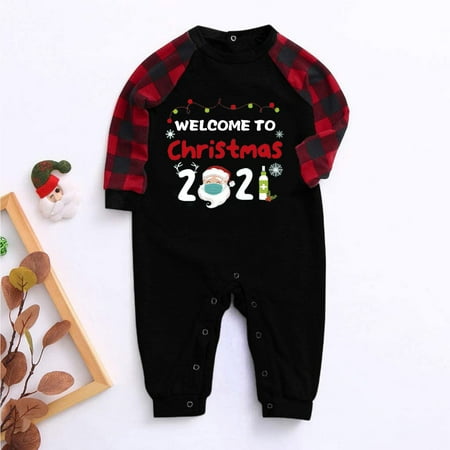 

Cntydi Pajamas for Women Gifts Merry Christmas 2020 Elk Family Pajamas Baby Red Plaid Casual Loungewear