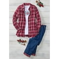 thumbnail image 5 of Woman Within Plus Size Elastic-Waist Cotton Straight Leg Denim Pant With Flannel Lining, 5 of 5
