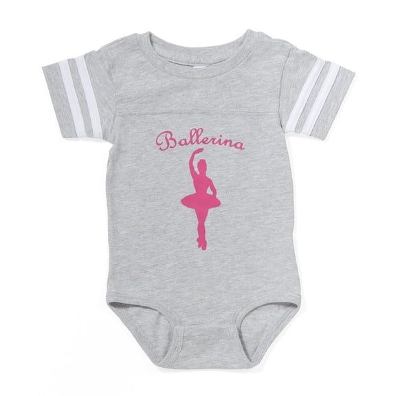 CafePress - Ballerina_Bew Pink - Cute Infant Baby Football Bodysuit