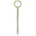 thumbnail image 2 of 14K Yellow Gold w/Rhodium Polished/Textured Cut-Out HOPE Angel Charm - 21mm, 2 of 6