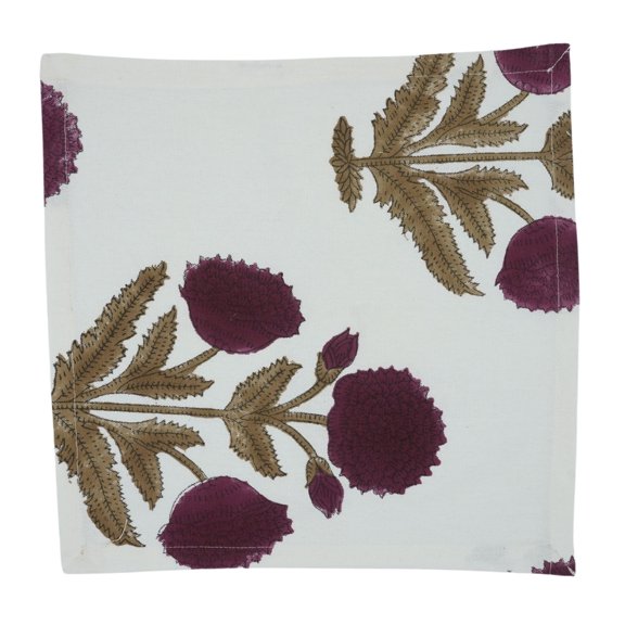 Hand Block Printed,13X19 Inch Elegant Dining Placemats, Stylish & Durable Table Mats for Everyday Use, Badshah, Set of 4
