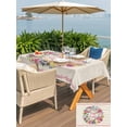 thumbnail image 6 of 54x80 Inch Outdoor Tablecloth with Umbrella Hole Zipper Rectangle Happy Easter Rectangular Tablecloths Outside Waterproof Spring Flower Pastoral Butterfly Retro Beige Patio Table Cover for Picnic, 6 of 8