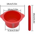 thumbnail image 2 of Bol de Cire en Silicone avec Doublure de Remplacement pour Épilation, Pot de Cire Antiadhésif avec Spatules (Rouge), 2 of 5