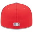 thumbnail image 4 of Men's New Era Red/Lavender Los Angeles Dodgers Spring Color Two-Tone 59FIFTY Fitted Hat, 4 of 6