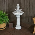 thumbnail image 5 of Sunnydaze Ornate Elegance Traditional White Polyresin Solar Fountain with Battery, 5 of 8