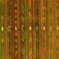thumbnail image 1 of Ahgly Company Machine Washable Indoor Square Abstract Yellow Contemporary Area Rugs, 3' Square, 1 of 4