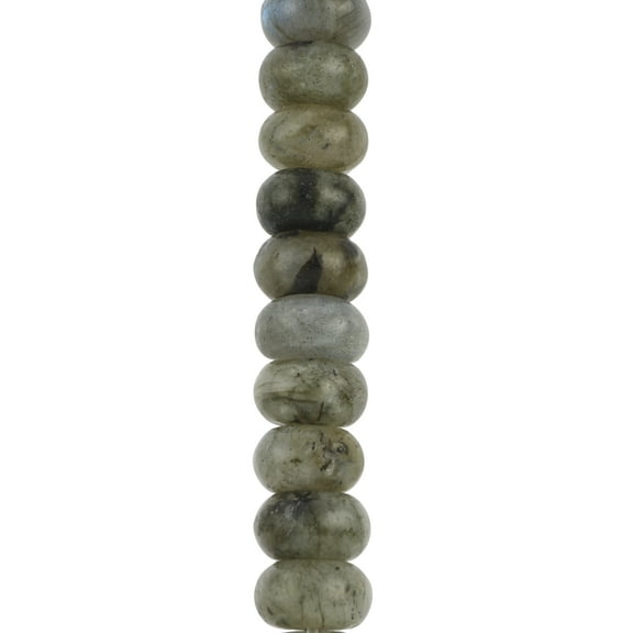 12 Pack: Green Labradorite Rondelle Beads - 8mm by Bead Landing