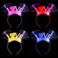 thumbnail image 1 of Aro de pelo LED Love - 4 diademas de fibra óptica brillante para fiesta para niños, 1 of 8