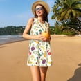 thumbnail image 3 of Daiia Vegetable Print Women's Dresses 2025 Trendy Short sleeve Dresses Casual Baggy Flowy Maxi Sun Dresses, 3 of 7
