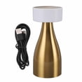 thumbnail image 2 of Lámpara de Hierro Forjado Diseño del Cuerpo Lámpara de Mesa de Metal Recargable Cálido Blanco y Neutro Luz de Cabecera Regulable en 3 Colores Luz de Carga Táctil para ANGGREK  Otros, 2 of 8
