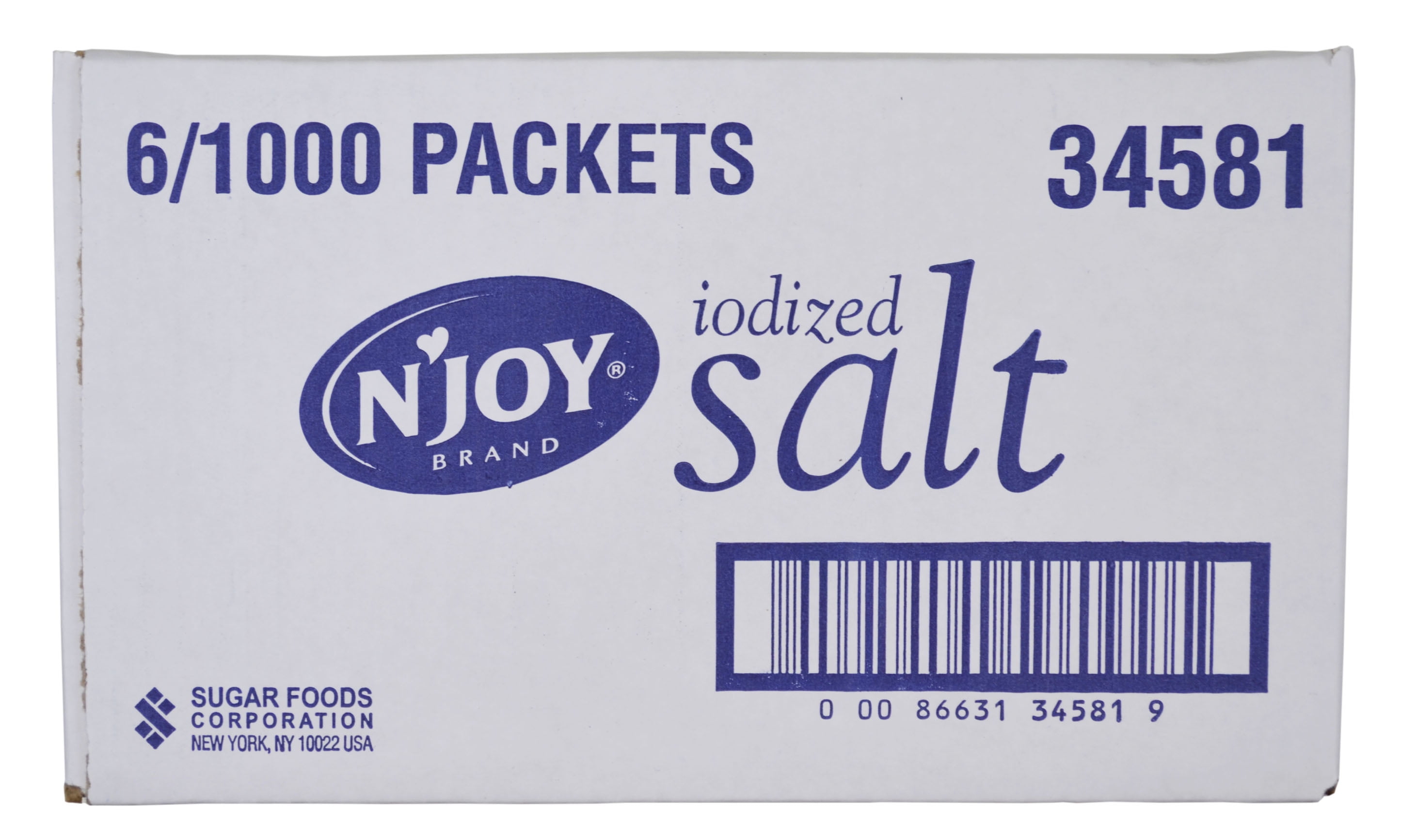 6000 PACKS : Sugar Foods N Joy Salt, 0.5 Gram
