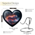 thumbnail image 2 of Cosmic Blaze Urn For Human Ashes, Funeral Cremation Urns For Male & Female Ashes, 8inch Memorial Urns For Women, Metal Decorative Heart Urn For Human Ashes, Ashes Heart Urn, Burial Urn For Human Ash, 2 of 5
