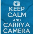 thumbnail image 2 of Keep Calm Carry A Camera Photographer Long Sleeve TShirt Men Women Brisco Brands L, 2 of 6