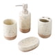 thumbnail image 3 of Juego de accesorios de baño, portacepillos de dientes con base de madera, elegante vaso de 380 ml, dispensador con bomba para apartamento, dormitorio, 3 of 9
