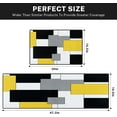 thumbnail image 2 of Yellow Kitchen Rugs and Mats Non Skid Washable Set of 2, Black Grey Geometric Kitchen Mats for Floor, Modern Abstract Minimalist Checkered Kitchen Runner Rug Home Decor, 2 of 6
