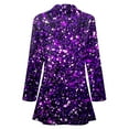 thumbnail image 5 of sususu Womens Blazer Jacket,Blazer Women,Elegant Sequin Printed formal for Long Sleeve Business Jacket with Lapels Attire - Purple, 5 of 5