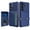 Darkblue, variant on TECH CIRCLE for Samsung Galaxy S25 (6.2", 2025) Shockproof Case with Flip Wallet (Magnetic Closure), 4 Card Slots, Compatible with Magnetic Car Mount, Drop Proof Protective Slim Case, Darkblue