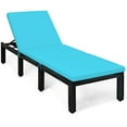thumbnail image 2 of Barara King Reclining Camping Lounge Chair, Reclining Patio Chairs, Recliner, Patio Rattan Cushioned Height Adjustable Lounge Chair-Blue, 2 of 9