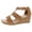 Saddle, variant on Dr. Scholl's Shoes Womens Barton Faux Leather Snake Print Wedge Sandals