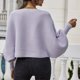 thumbnail image 4 of Puntoco Suéter Moda Mujer Suéter Abrigo Top Cuello Redondo Suelto Manga Larga Empalme Abrigo Liquidación De Navidad Puntoco Puntoco-4334, 4 of 8